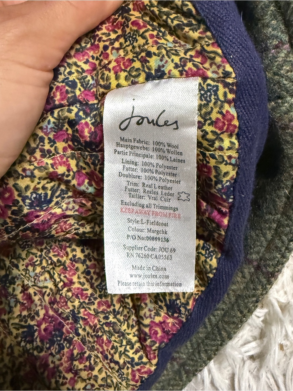 Women’s UK18/US14 Green Joules Wool Tweed Horse Riding Hunting Field Coat Jacket - Picture 4 of 5